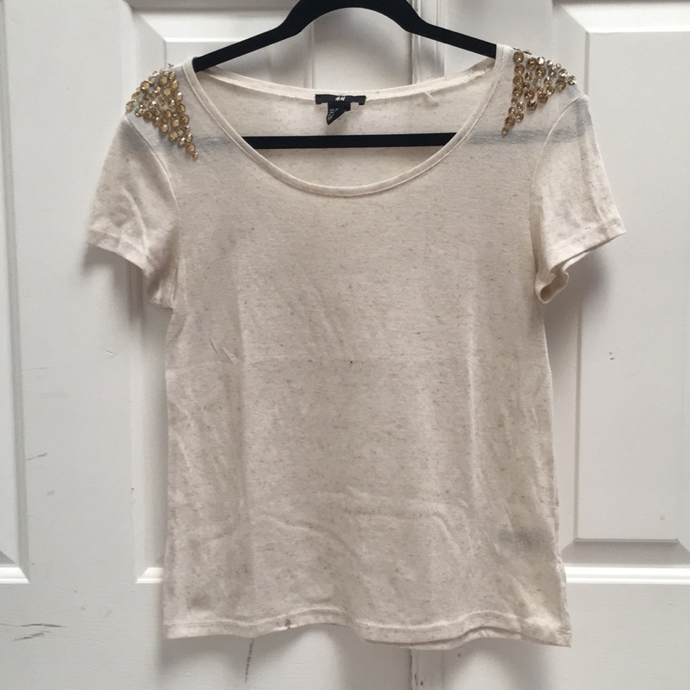 H&M Cream T-shirt